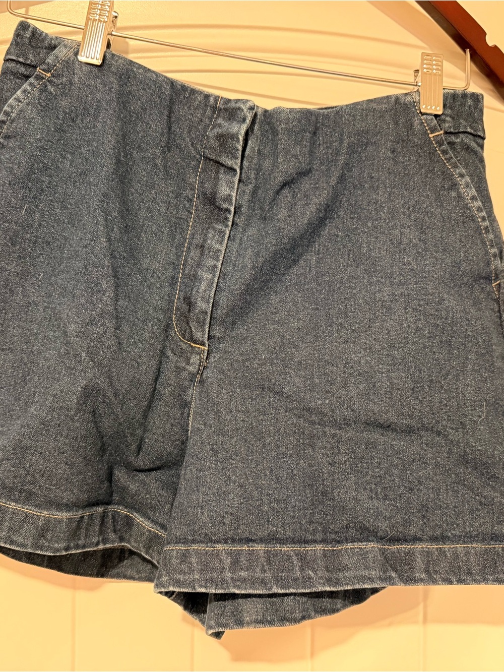Esprit Dark Blue Denim High-Rise Shorts